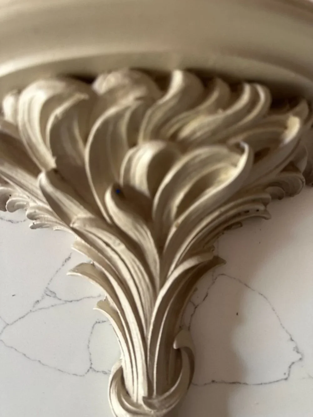 Vintage Ornate Wall Shelf Corbel | French Regency Acanthus Leaf Wall Bracket | H